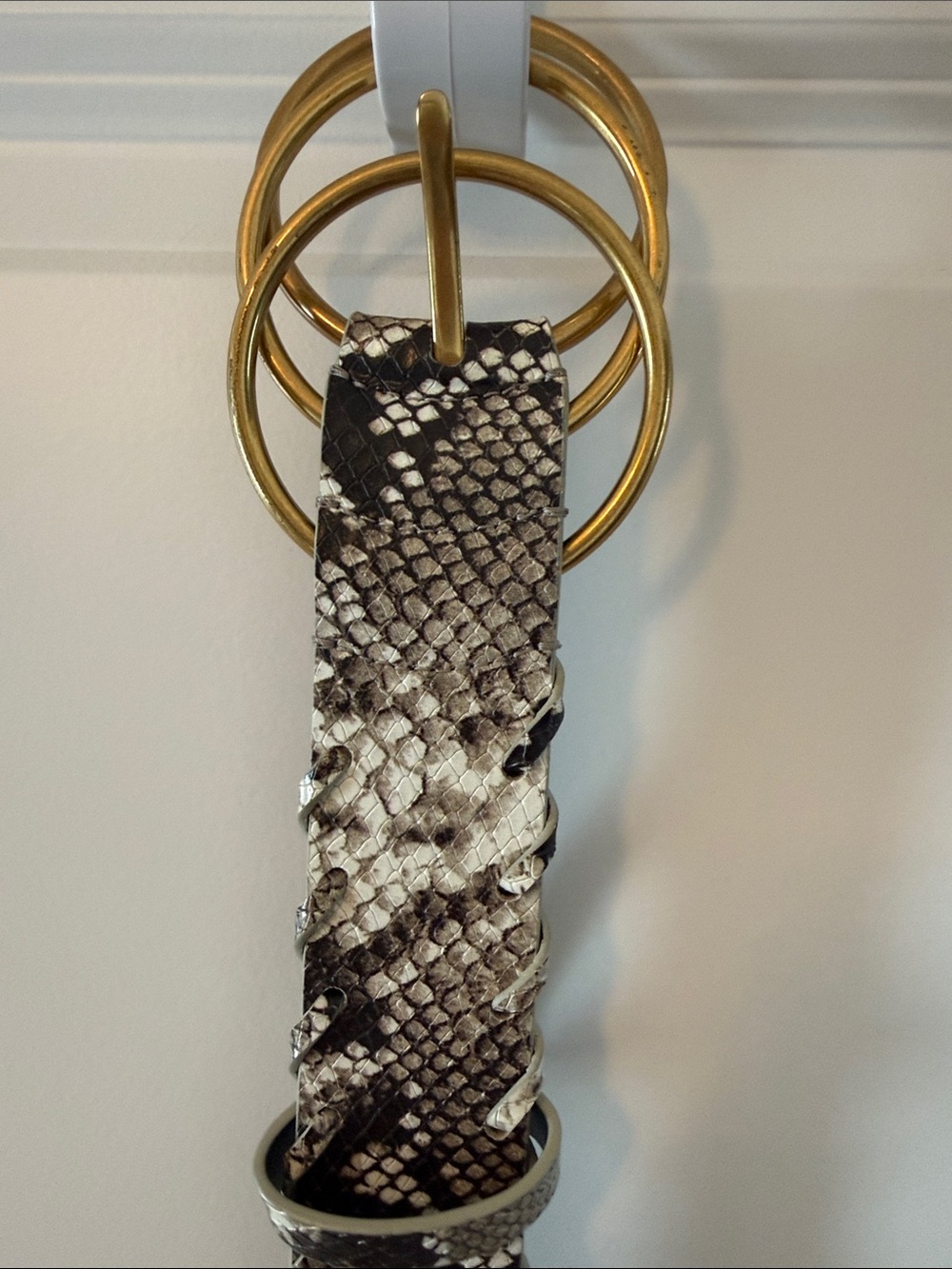 CABI Snake-Pattern Reptile Leather Belt